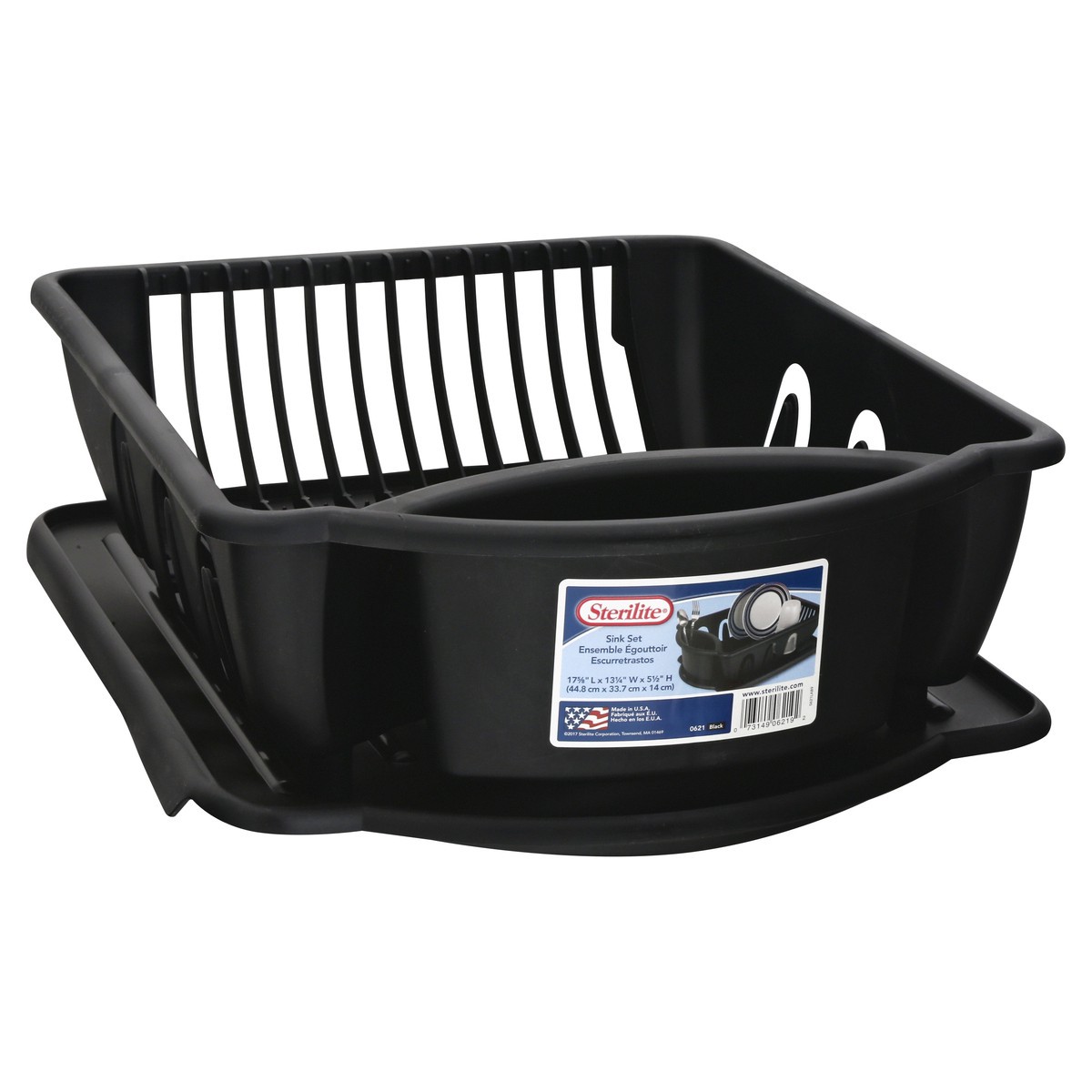 slide 2 of 11, Sterilite Black Sink Set 1 ea, 1 ct