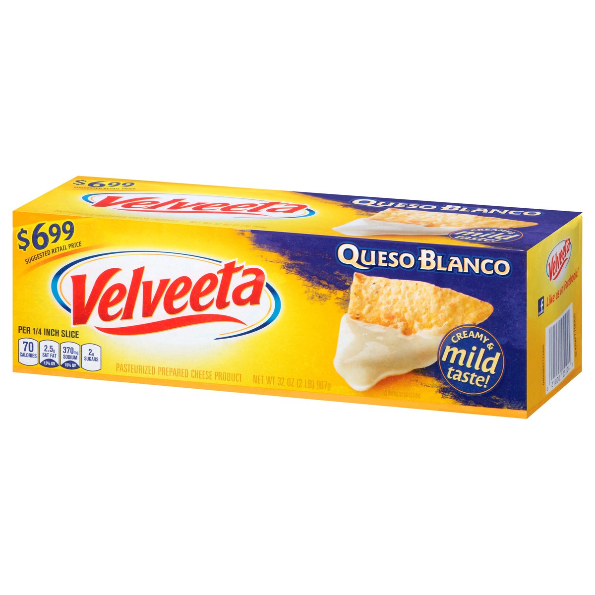 slide 4 of 14, Velveeta Queso Blanco Cheese 32 oz Box, 32 oz