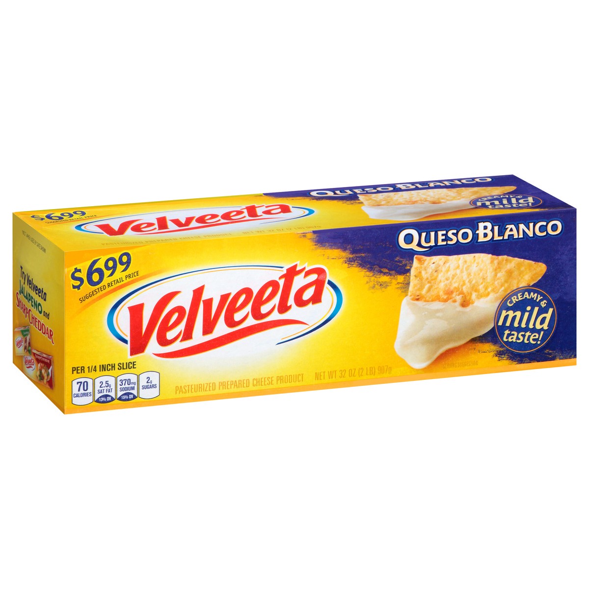 slide 13 of 14, Velveeta Queso Blanco Cheese 32 oz Box, 32 oz