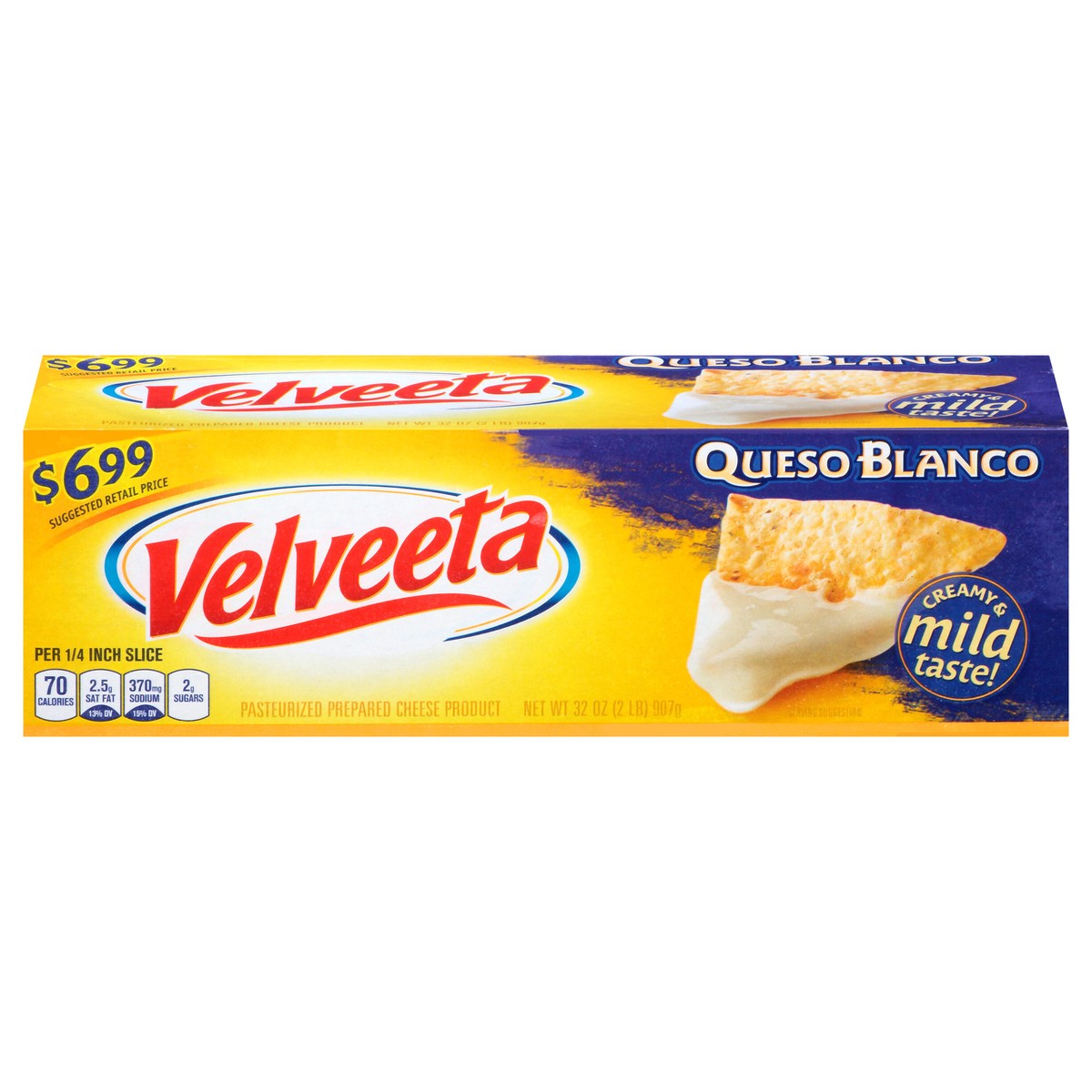 slide 8 of 14, Velveeta Queso Blanco Cheese 32 oz Box, 32 oz