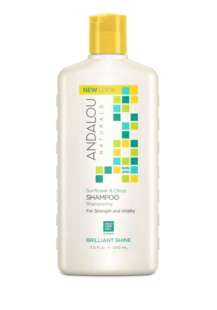 slide 3 of 3, Andalou Naturals Sunflower & Citrus Brilliant Shine Shampoo, 11.5 fl oz