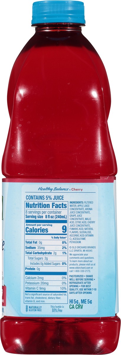 slide 12 of 13, Old Orchard Healthy Balance Diet Cherry Juice Cocktail - 64 fl oz, 64 fl oz