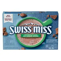Swiss Miss No Sugar Added Milk Chocolate Flavored Hot Cocoa Mix, 8 ct