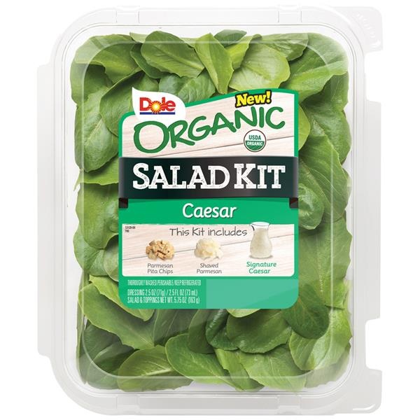 slide 1 of 1, Dole Organic Caesar Salad Kit, 8.25 oz