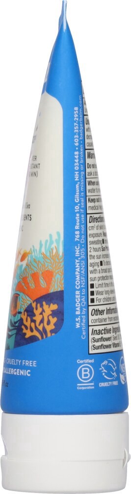 slide 3 of 4, Badger Clear Zinc Sunscreen Cream, SPF 40, 2.9 fl oz