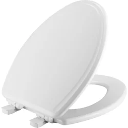 Mayfair Elongated Molded Wood Toilet Seat With Sta-Tite® Seat Fastening System, White