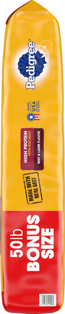 slide 12 of 12, PEDIGREE High Protein Adult Dry Dog Food Beef and Lamb Flavor Dog Kibble, 50 lb. Bonus Bag, 1 cnt