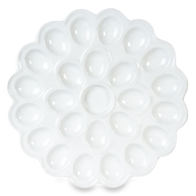 slide 1 of 2, Everyday White by Fitz and Floyd Flower Egg Platter, 1 ct