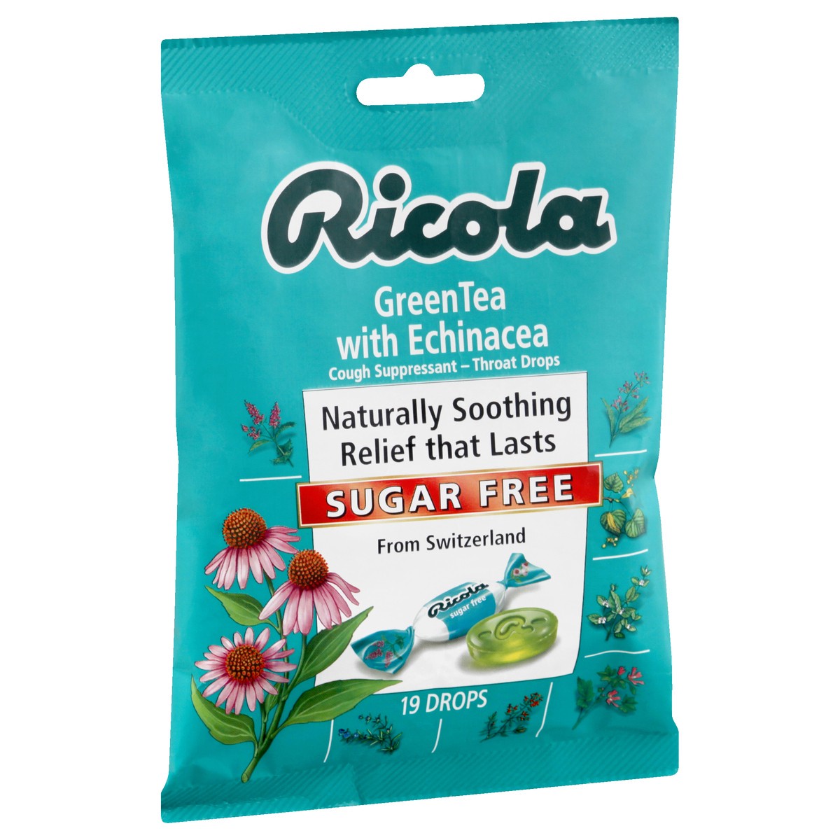 slide 9 of 11, Ricola Green Tea Cough Drops, 19 ct