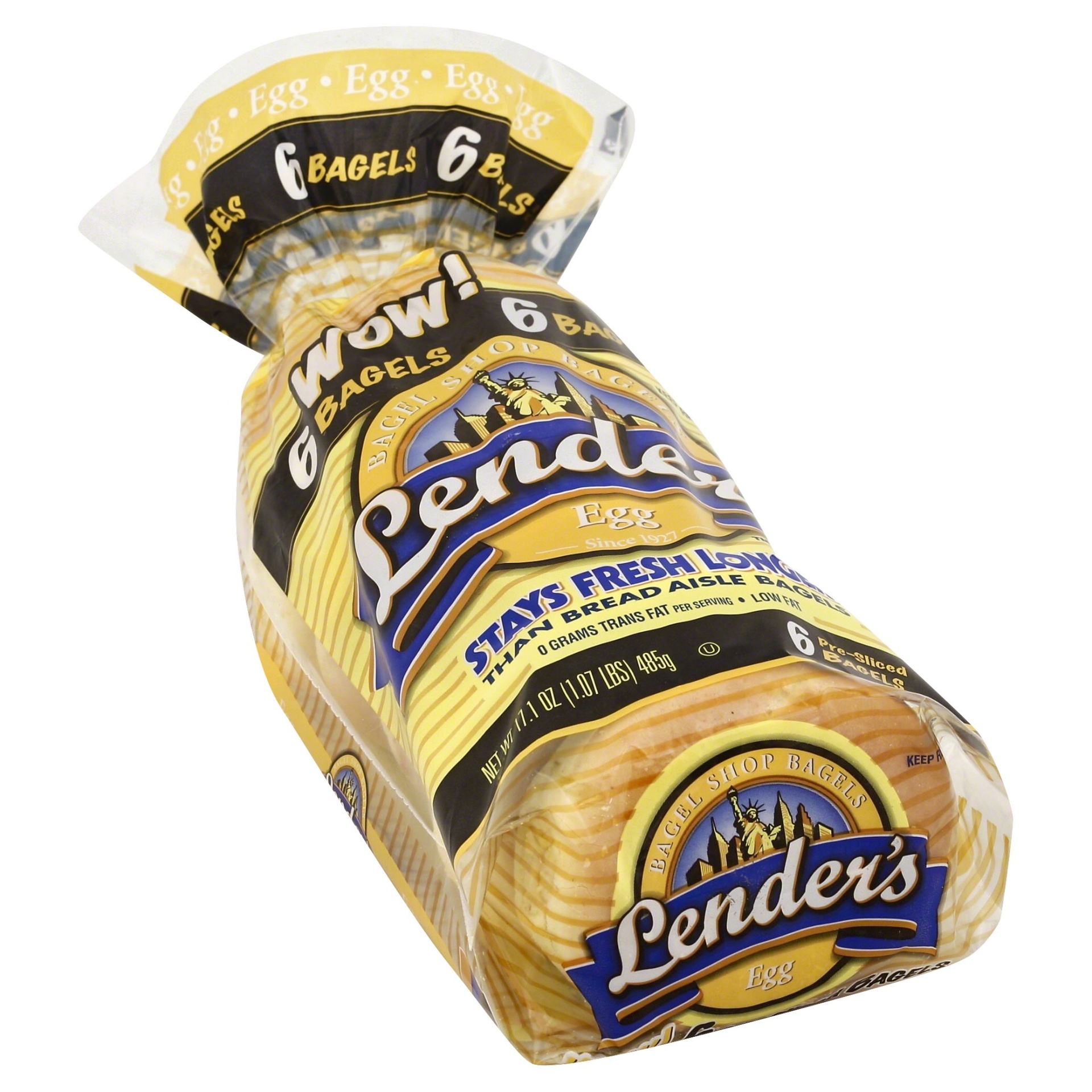 Lender's Egg Bagels 6 ct; 17.1 oz Shipt
