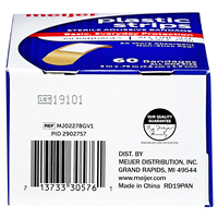 slide 11 of 13, Meijer Plastic Bandages 3/4"x3", 60 ct