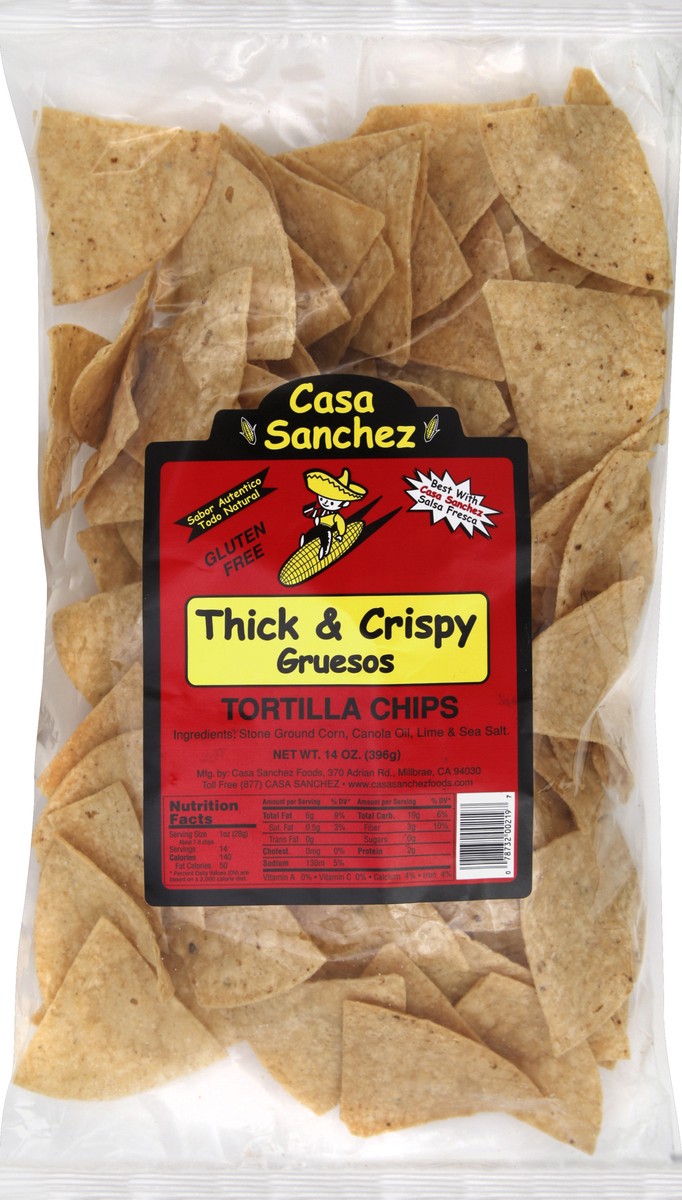 slide 5 of 6, Casa Sanchez Foods Tortilla Chips Thick & Crispy, 14 oz