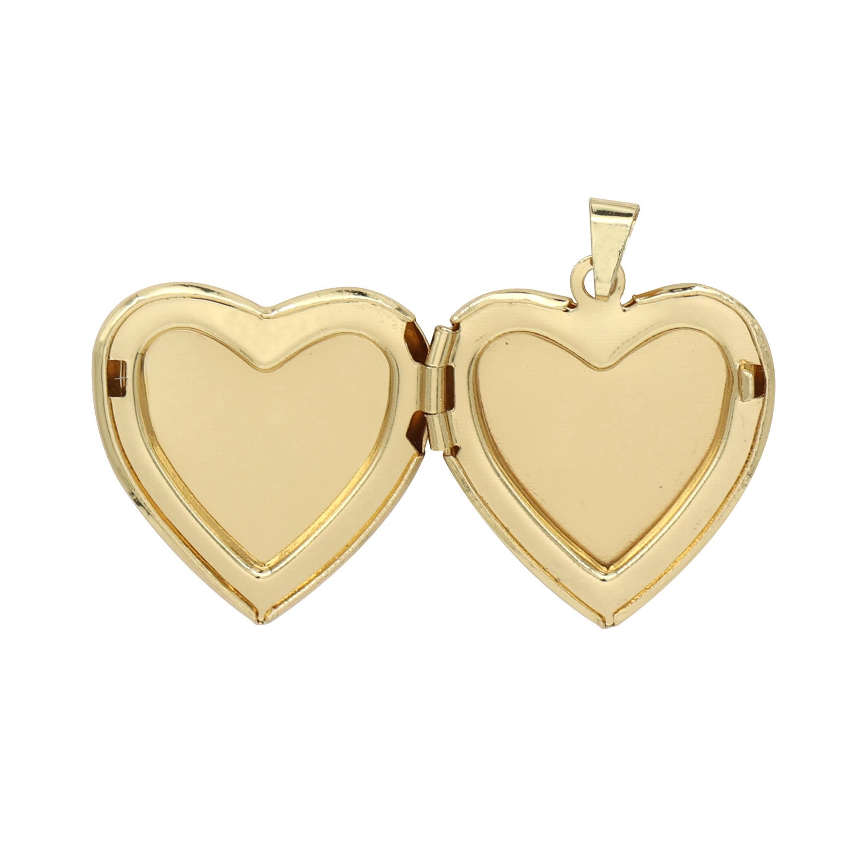 slide 2 of 3, Gold & White Enamel Heart Locket By Bead Landing, 30.22mm x 22.68mm