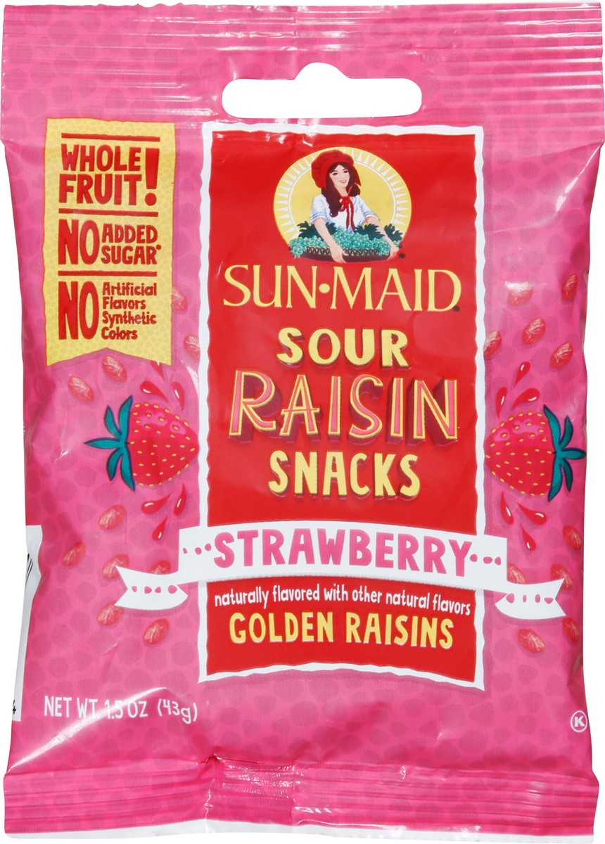 slide 3 of 14, Sun-Maid Strawberry Sour Raisin Snacks 1.5 oz, 1.5 oz