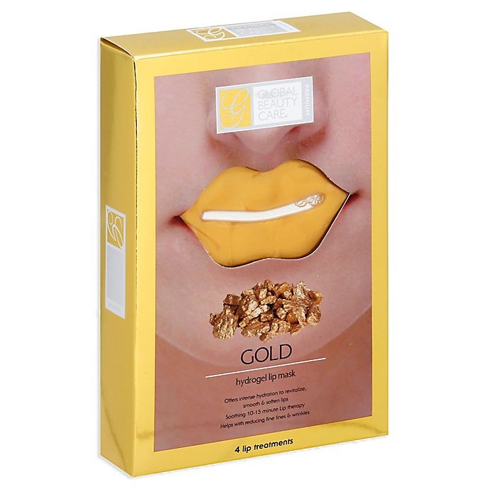 slide 1 of 1, Global Beauty Care Hydrogel Gold Lip Masks, 4 ct