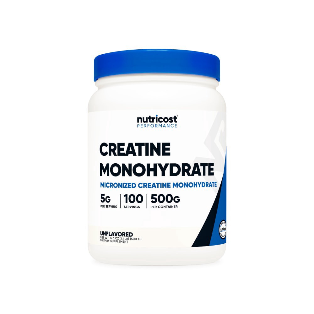 slide 2 of 3, Nutricost Creatine Monohydrate Powder (5000 Mg), 17.6 oz