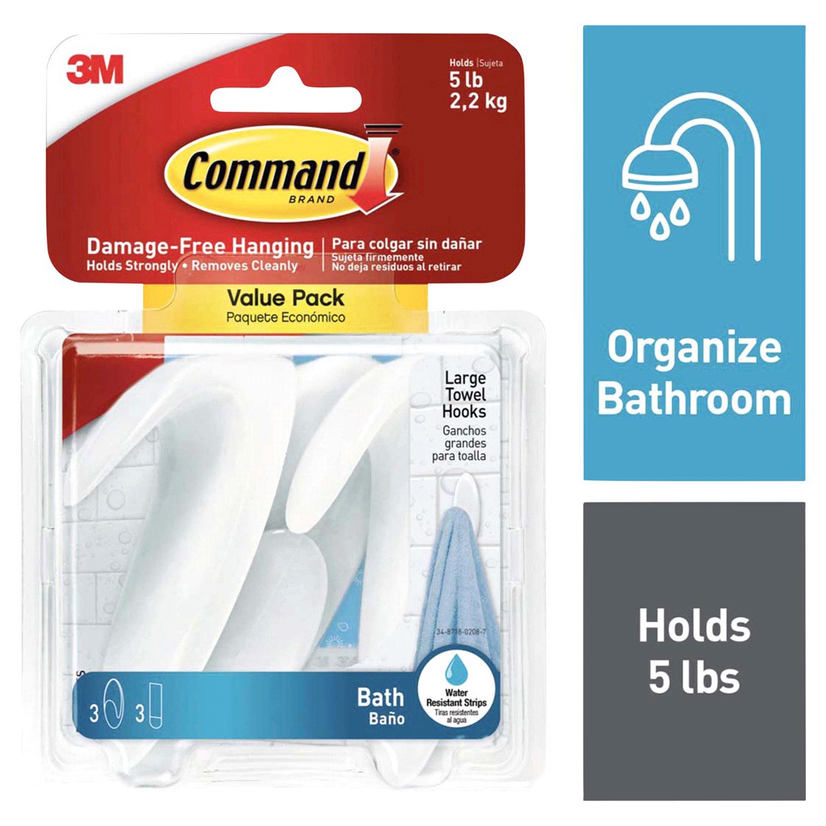 slide 1 of 29, Command Large Towel Hooks, 3 ct