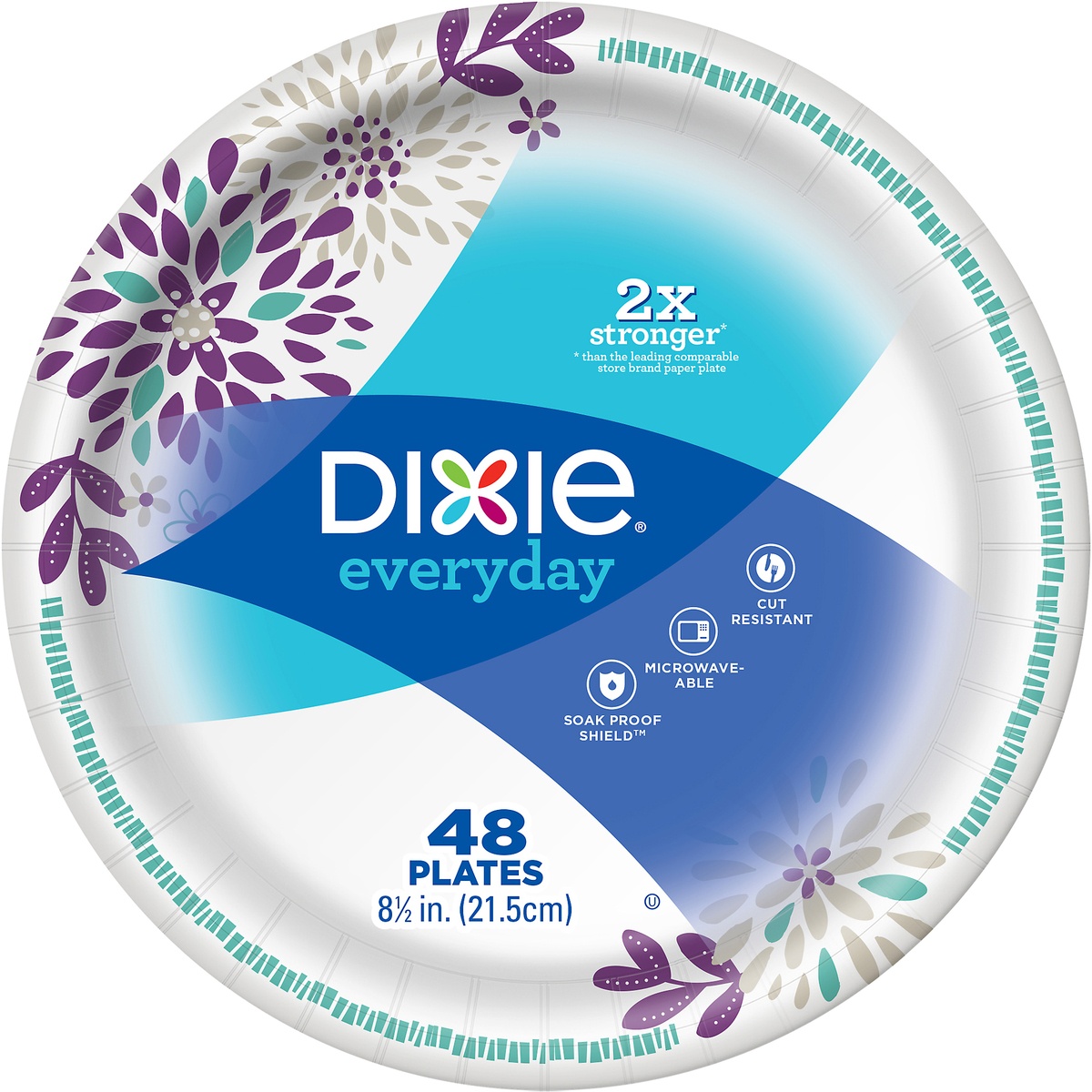 slide 2 of 3, Dixie Heavy Duty Everyday Paper Plates, 48 ct; 8.5 in
