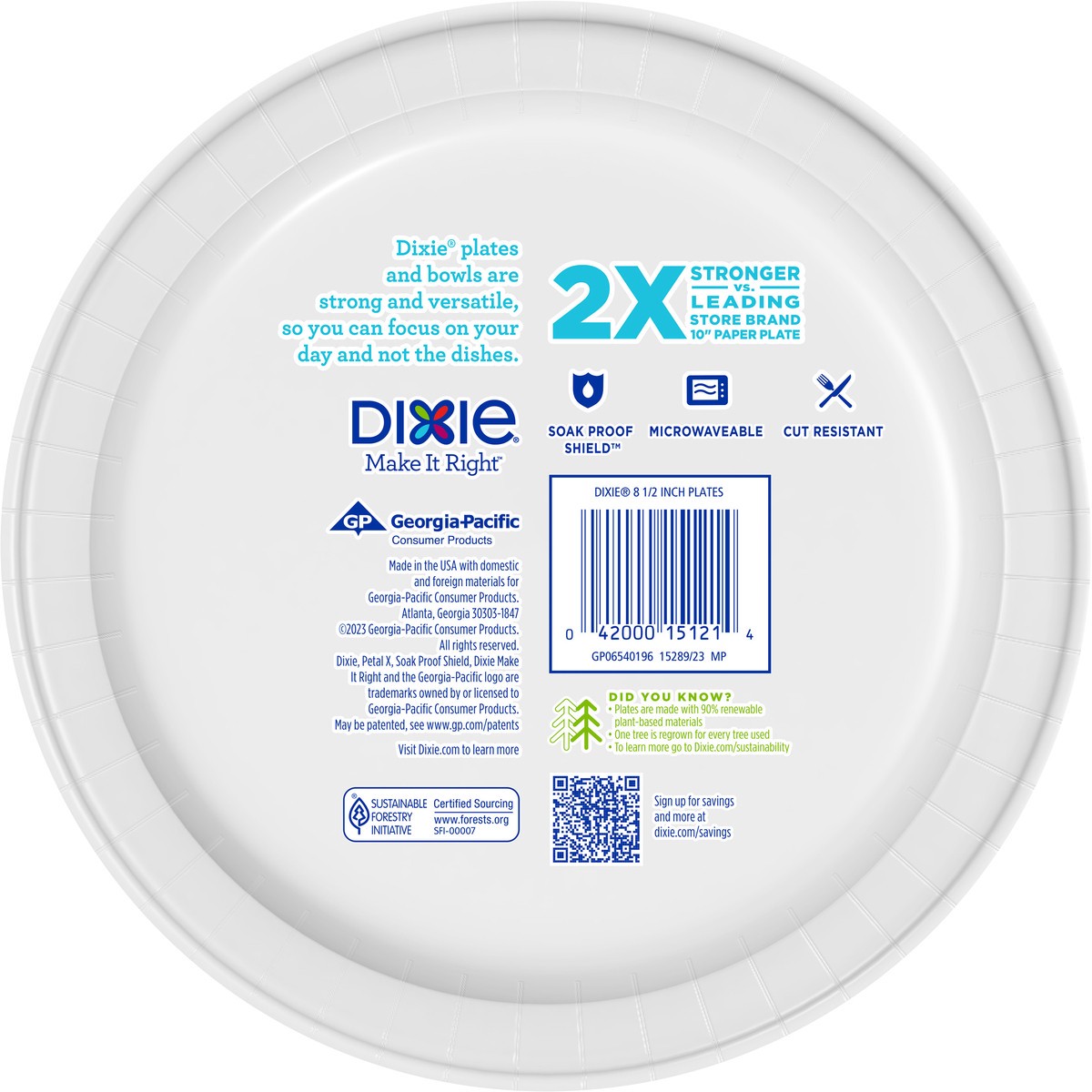 slide 2 of 6, Dixie Heavy Duty Everyday Paper Plates, 48 ct; 8.5 in