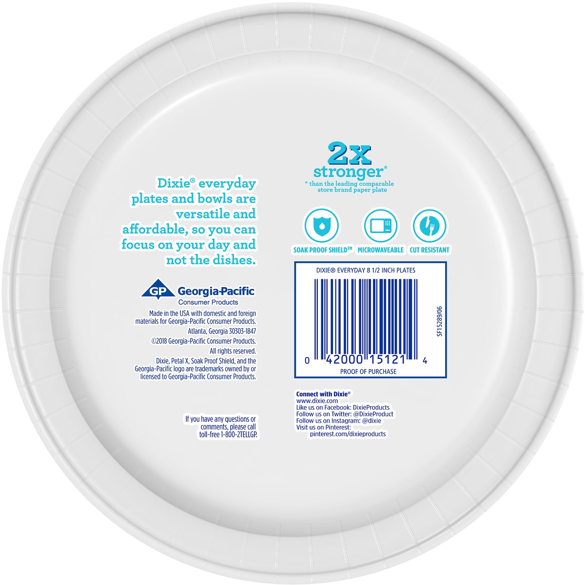 slide 3 of 3, Dixie Heavy Duty Everyday Paper Plates, 48 ct; 8.5 in