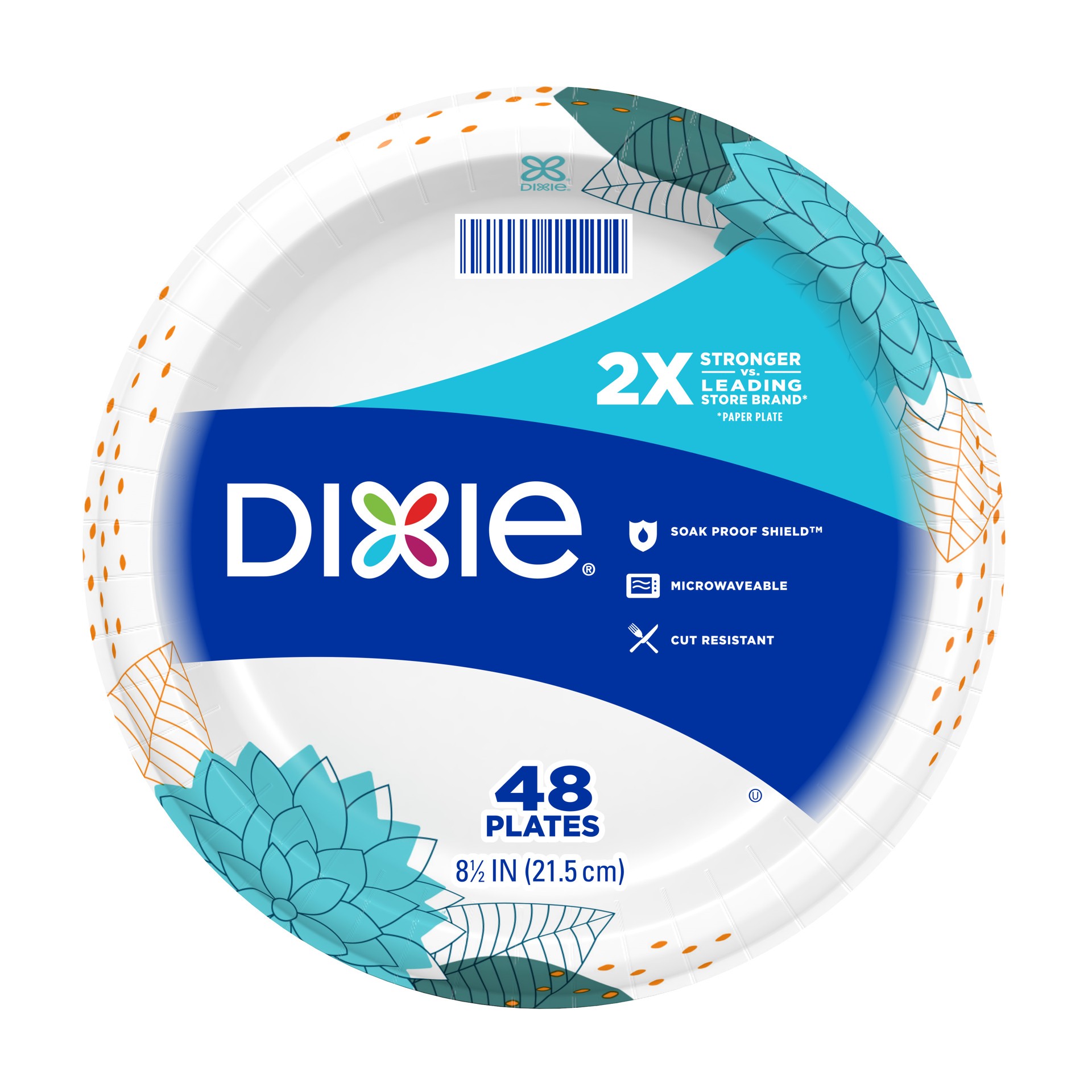 slide 1 of 6, Dixie Compostable 8.5 Inch Paper Plates, 48 Count, 48 ct; 8.5 in
