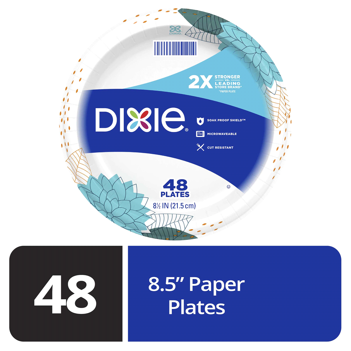 slide 1 of 3, Dixie Heavy Duty Everyday Paper Plates, 48 ct; 8.5 in