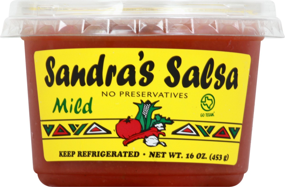 slide 1 of 9, Sandras Salsa Mild Salsa 16 oz, 16 oz