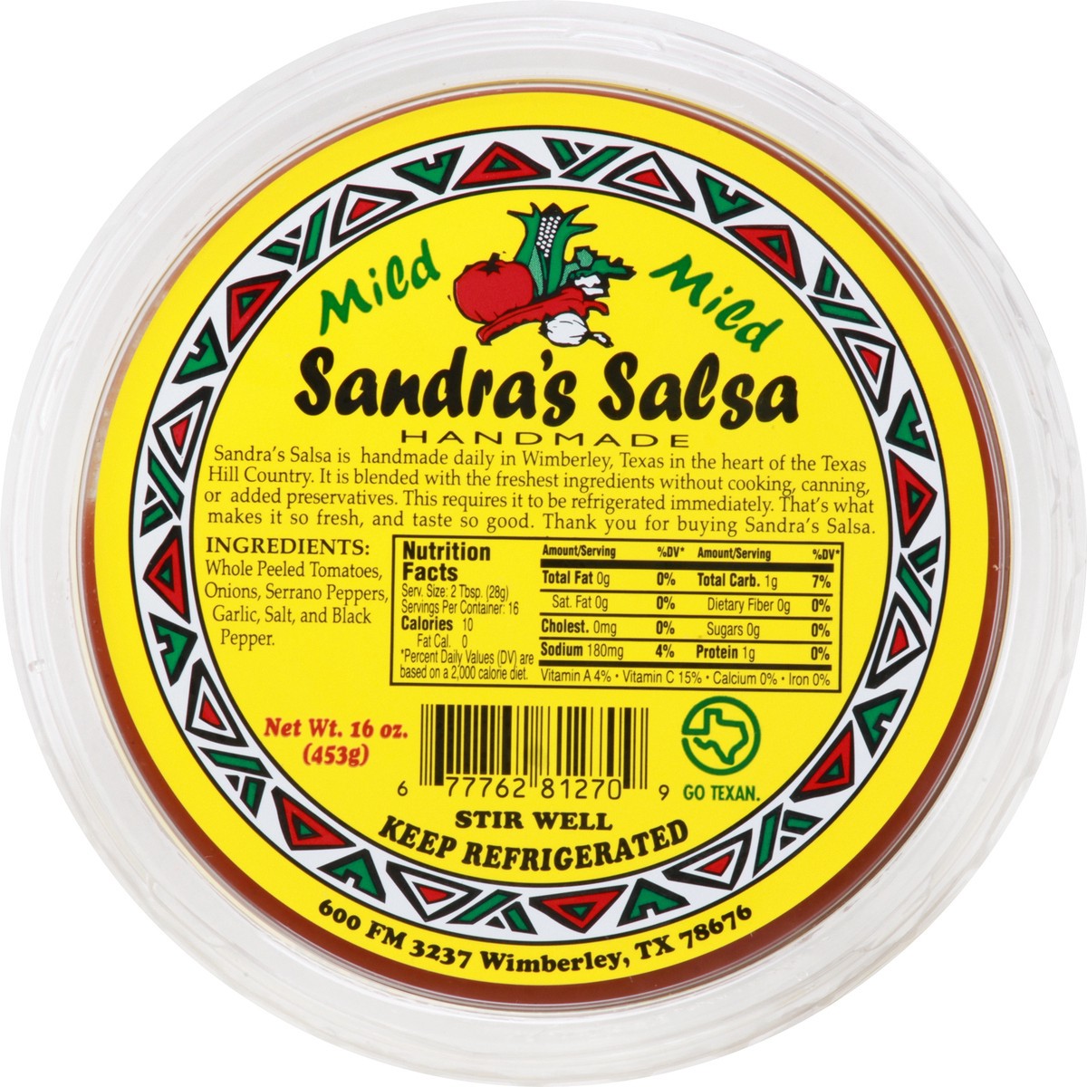 slide 4 of 9, Sandras Salsa Mild Salsa 16 oz, 16 oz