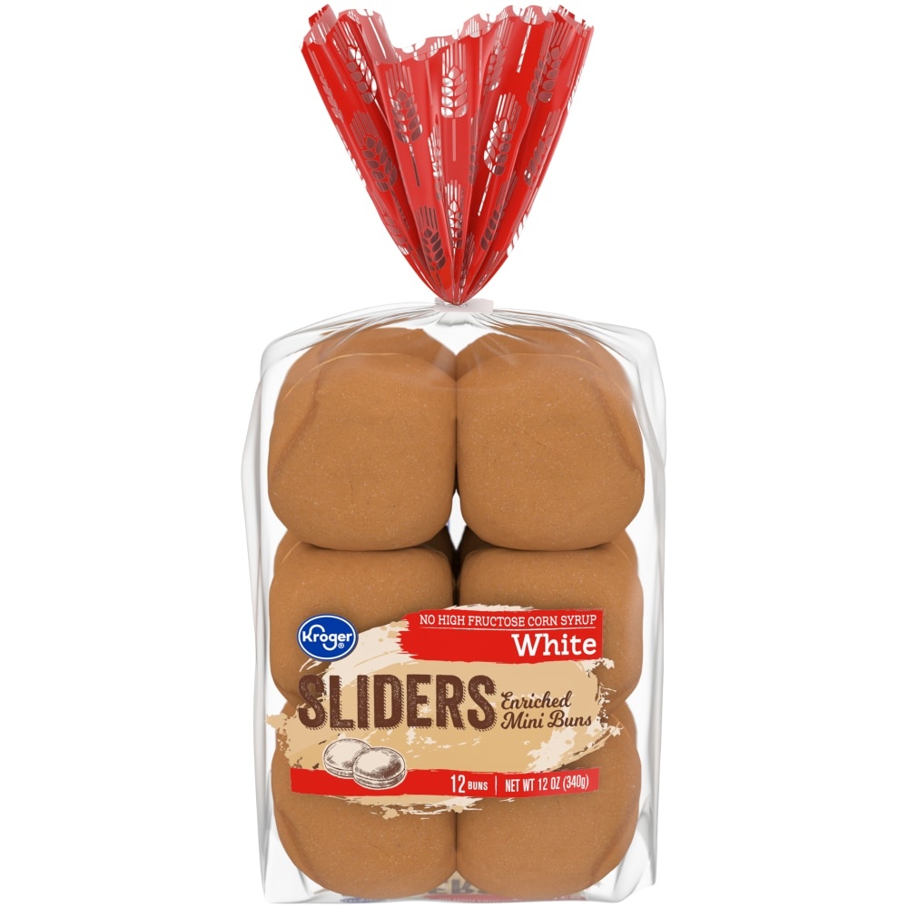 slide 1 of 1, Kroger Enriched Slider Sandwich Buns, 12 ct; 12 oz