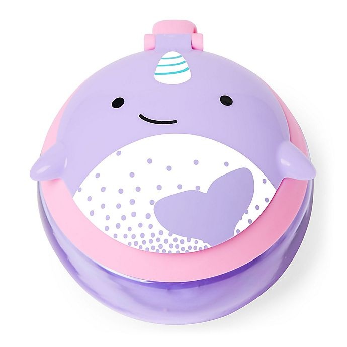 slide 1 of 3, Skip Hop SKIP*HOP Zoo Narwhal Snack Cup, 7.5 oz