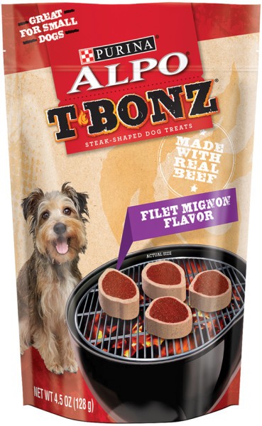 slide 1 of 7, ALPO Purina ALPO Made in USA Facilities Dog Treats, TBonz Filet Mignon Flavor, 4.5 oz