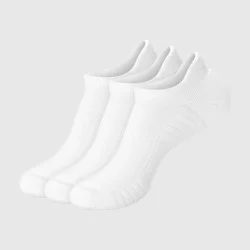 Hanes Men's Stretch Cushion Heel Shield Low Cut Socks 3pk - White 6-12