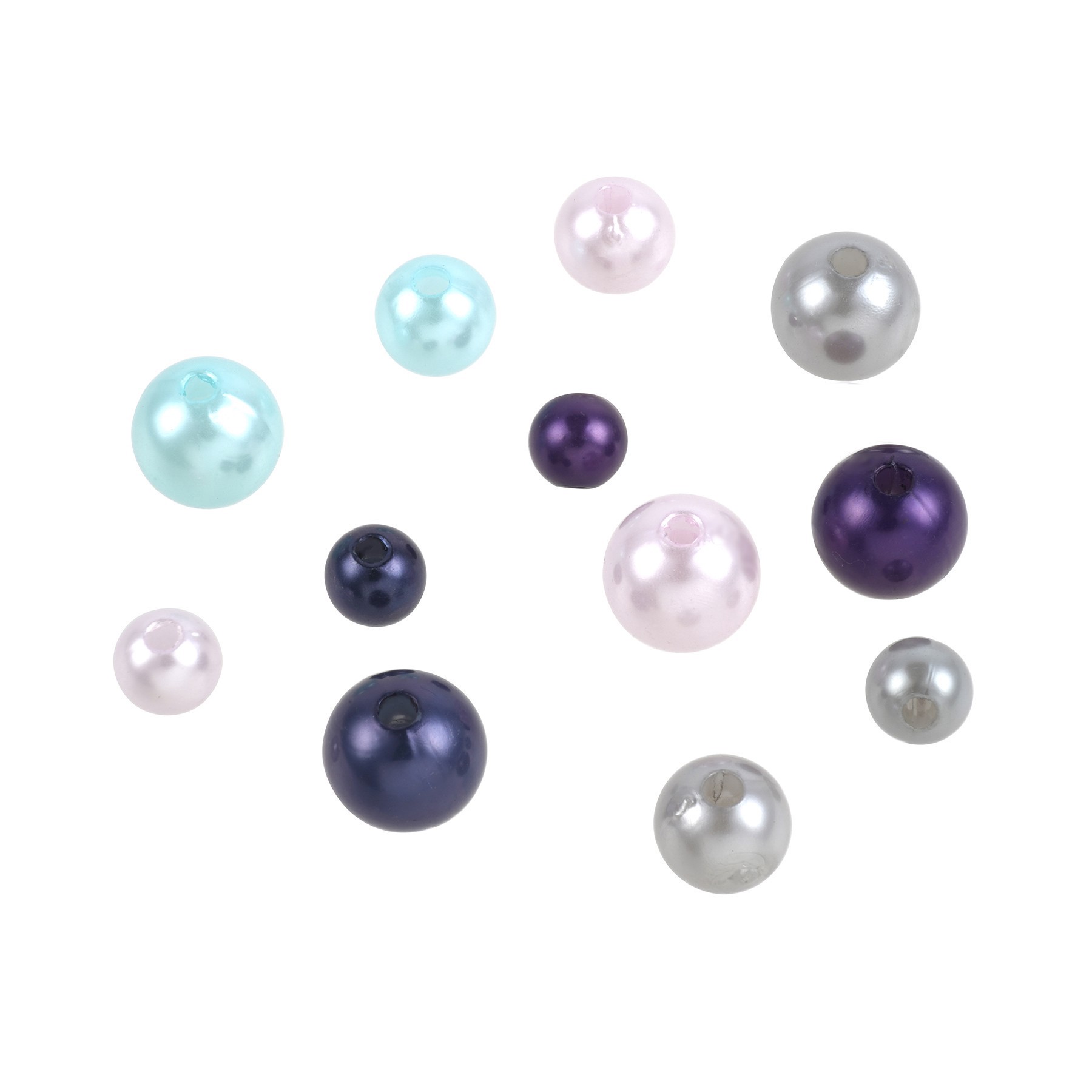 slide 3 of 3, Purple Pearl Plastic Mix Craft Beads By Bead Landing, 5mm-11mm