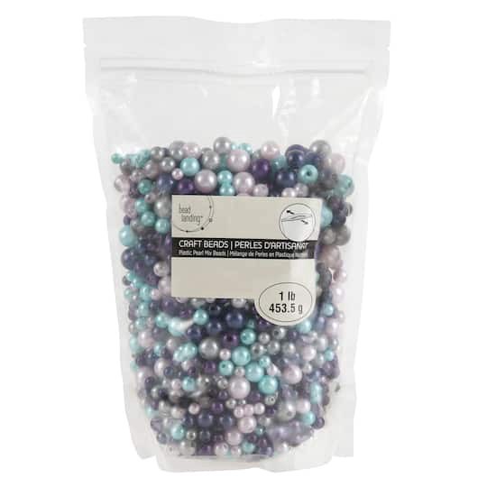 slide 1 of 3, Purple Pearl Plastic Mix Craft Beads By Bead Landing, 5mm-11mm