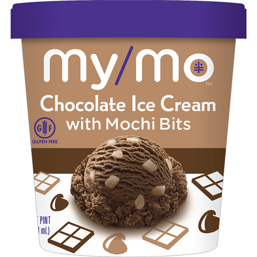 slide 1 of 1, My/Mo Chocolate Ice Cream With Mochi Bits, 16 oz