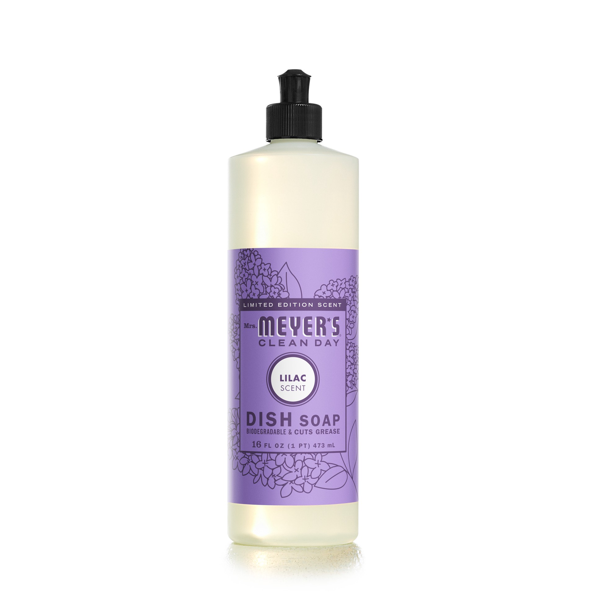 slide 1 of 1, Mrs. Meyer's Clean Day Liquid Dish Soap, Lilac Scent, 16 Ounce Bottle, 16 fl oz