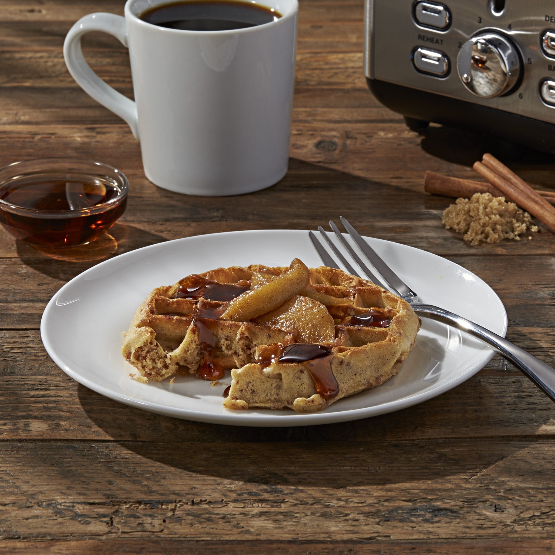 Eggo Frozen Waffles, Frozen Breakfast, Belgian Style, Cinnamon Brown