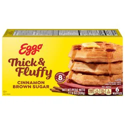 Eggo Thick and Fluffy Frozen Waffles Cinnamon Brown Sugar