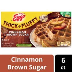 Eggo Think & Fluffy Cinnamon Brown Sugar Frozen Waffles - 11.6oz/6ct