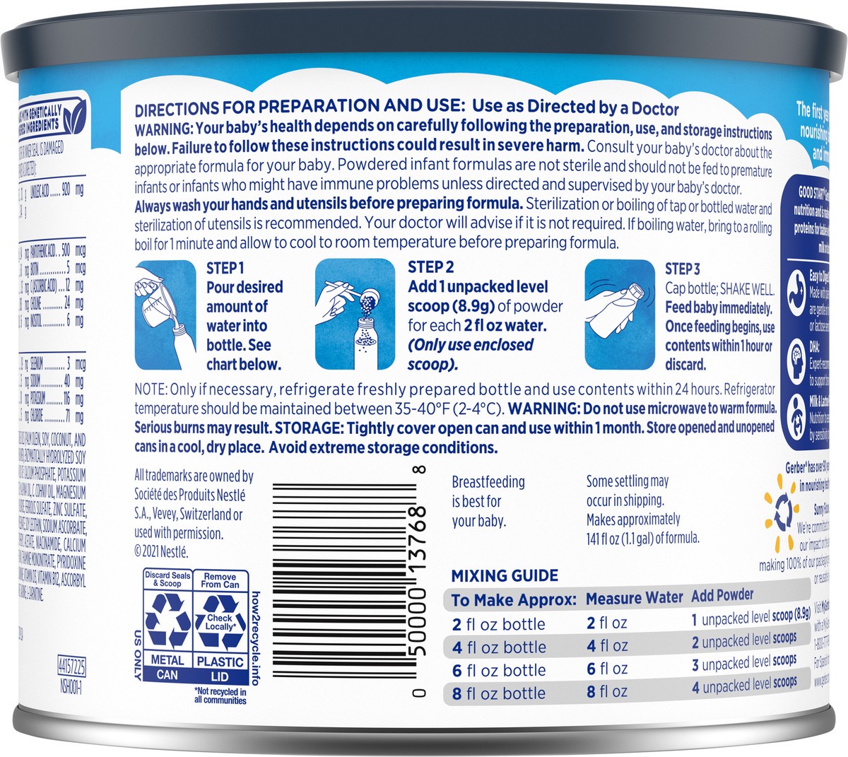 slide 6 of 9, Gerber Good Start Gentle Soy Powder Infant Formula, 20 oz Canister, 20 oz