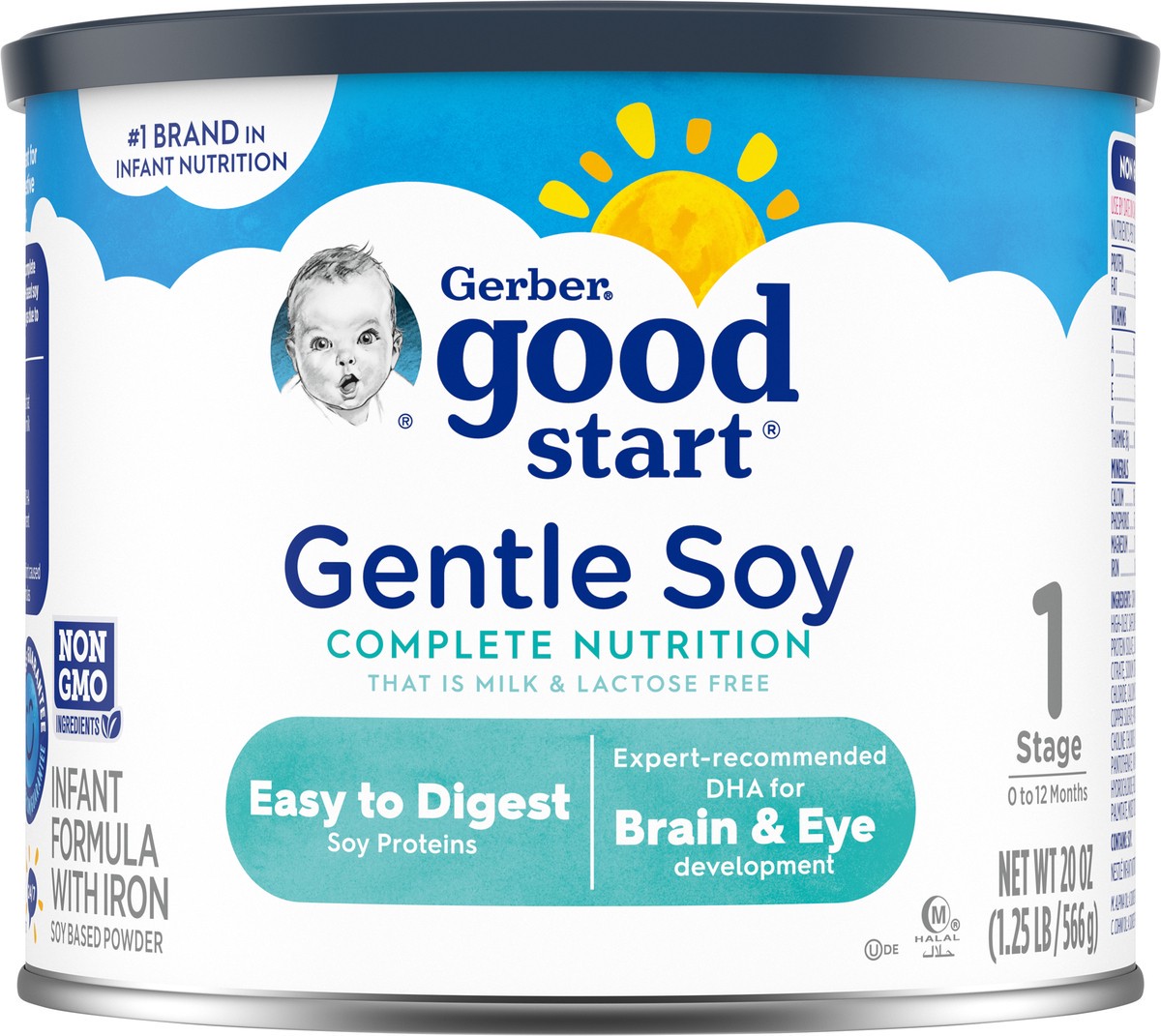 slide 2 of 9, Gerber Good Start Gentle Soy Powder Infant Formula, 20 oz Canister, 20 oz