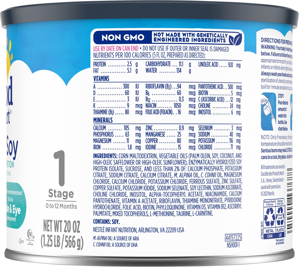 slide 3 of 9, Gerber Good Start Gentle Soy Powder Infant Formula, 20 oz Canister, 20 oz