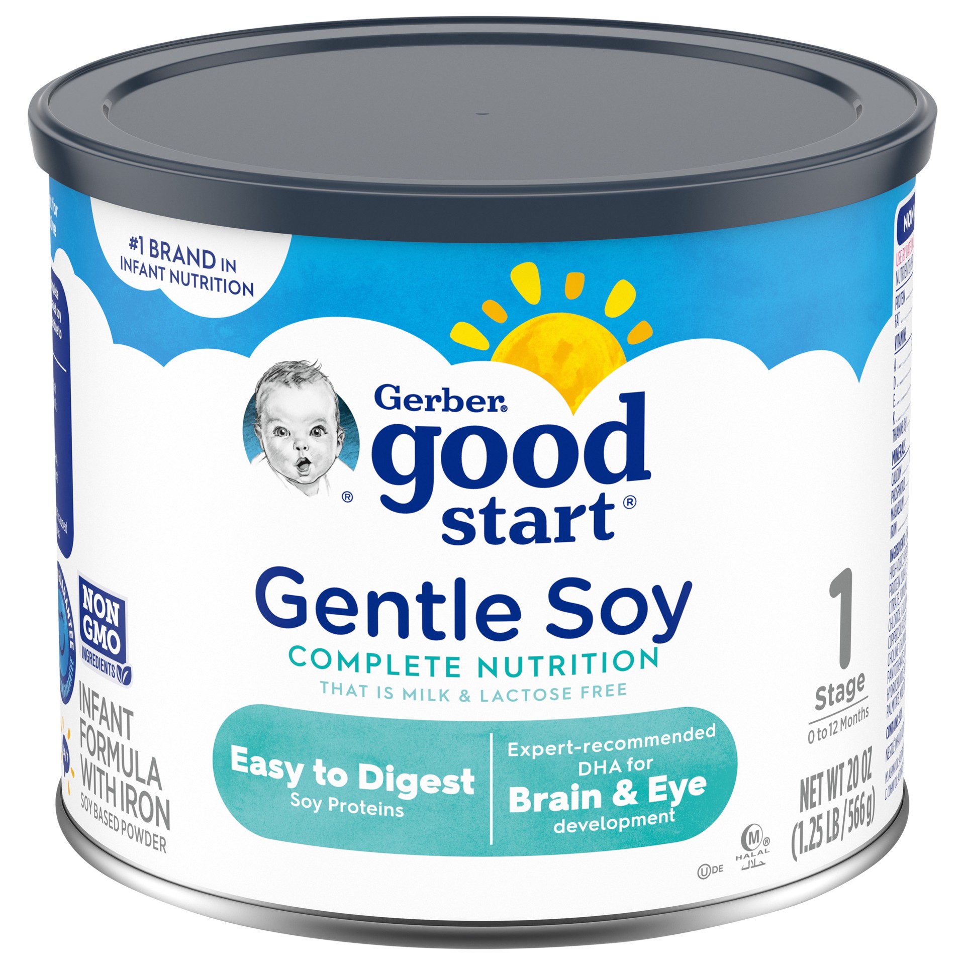 slide 1 of 9, Gerber Good Start Gentle Soy Powder Infant Formula, 20 oz Canister, 20 oz