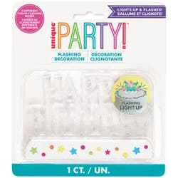 Unique Industries Flashing Happy Birthday Cake Decor