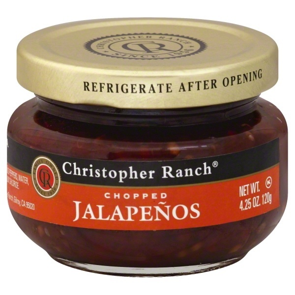 slide 1 of 1, Christopher Ranch Jalapenos, Chopped, 4.25 oz