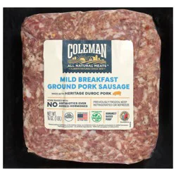 Coleman Mild Breakfast Pork Sausage 16 Oz
