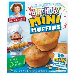 Little Debbie Snack Cakes, Little Debbie Family Pack Mini Muffins (birthday cake)