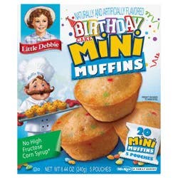 Little Debbie Snack Cakes, Little Debbie Family Pack Mini Muffins (birthday cake)