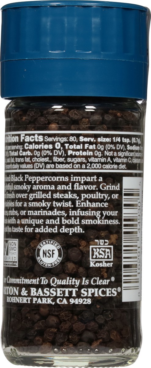 slide 12 of 13, M&b Grinder Smoked Whole Black Peppercorns - 2 OZ, 2 oz
