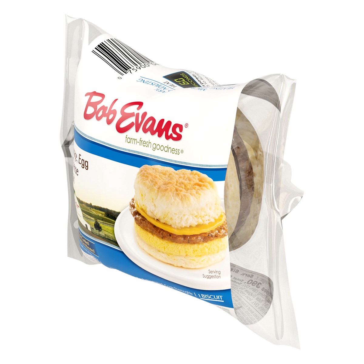 slide 3 of 9, Bob Evans Biscuit, Sausage, Egg & Cheese, 4.5 oz